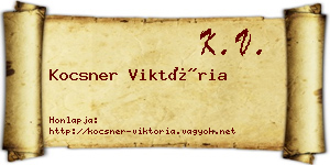 Kocsner Viktória névjegykártya